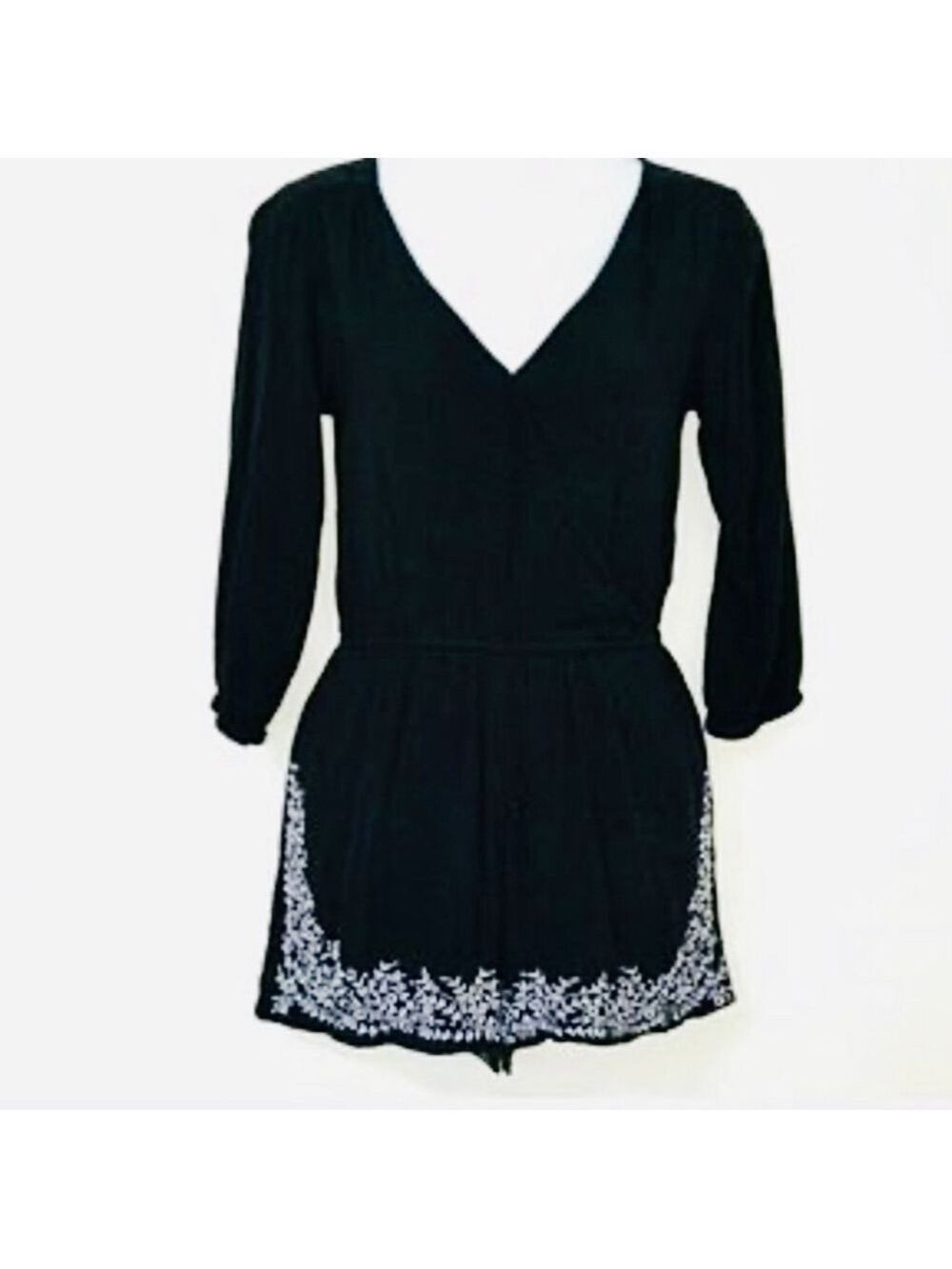 Aeropostale by Bethany Mota Black Embroidered Romper - Picture 2 of 14
